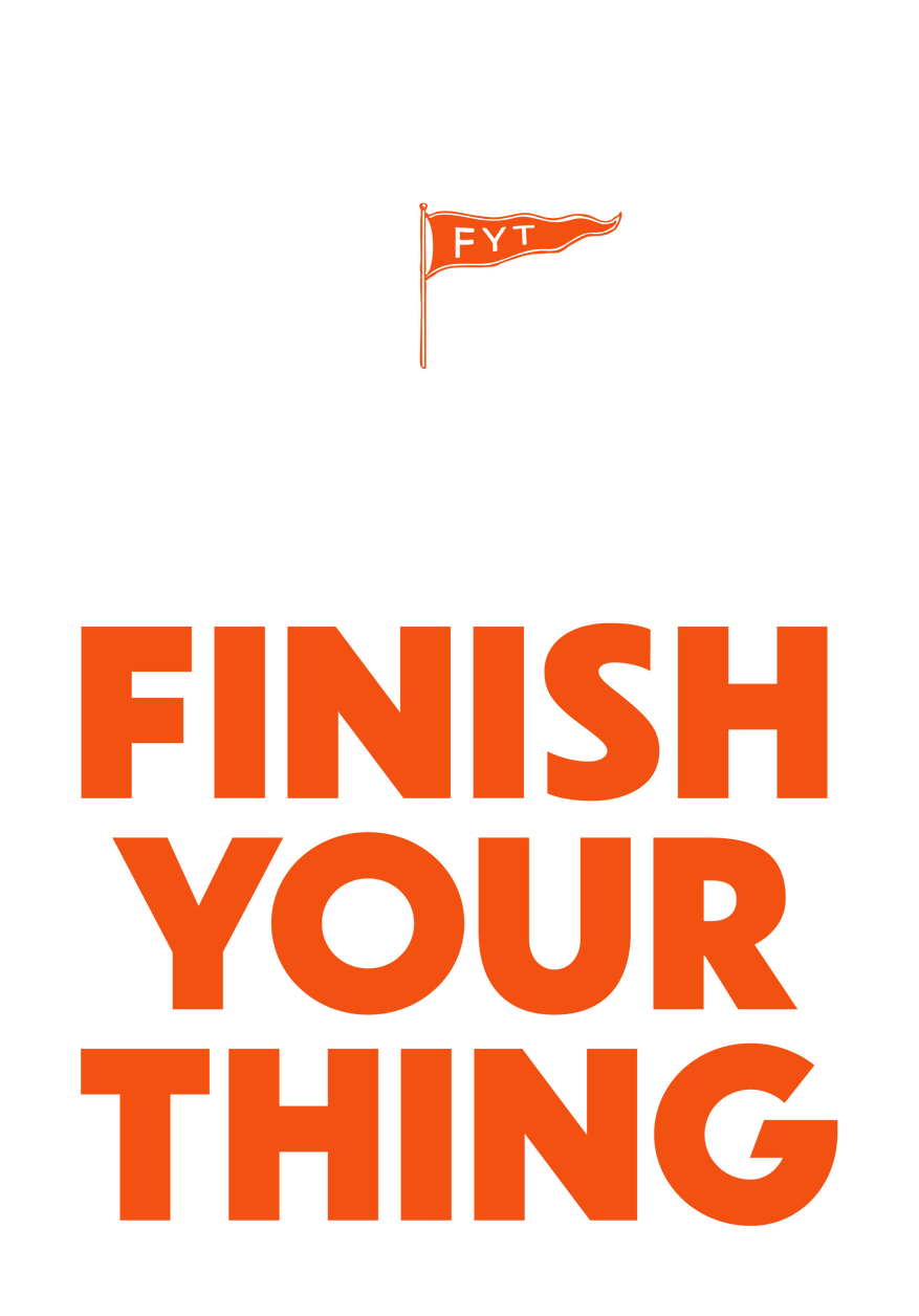 Finish Your Thing logo with flag